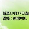 截至10月17日当前北京石景山区最新疫情消息今天实时数据通报：新增0例、累计确诊38例