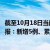 截至10月18日当前内蒙古包头最新疫情消息今天实时数据通报：新增5例、累计确诊161例