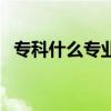 专科什么专业好升本科（专科什么专业好）