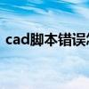cad脚本错误怎么解决（脚本错误怎么解决）