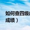 如何查四级成绩 忘了准考证号（如何查四级成绩）