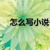 怎么写小说并上传到网上（怎么写小说）