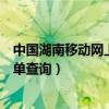 中国湖南移动网上营业厅详单查询（湖南移动网上营业厅详单查询）