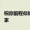 祝你前程似锦,不负韶华,祝我浪迹天涯,四海为家