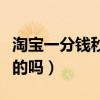 淘宝一分钱秒杀是真的吗（淘宝一元秒杀是真的吗）