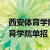 西安体育学院单招录取分数线2021（西安体育学院单招）