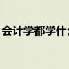 会计学都学什么,就业方向（会计学都学什么）