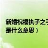新婚祝福执子之手与子偕老是什么意思（执子之手与子偕老是什么意思）