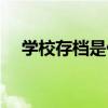 学校存档是什么意思（存档是什么意思）