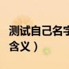 测试自己名字的含义杨秀坤（测试自己名字的含义）