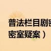 普法栏目剧密室疑案a面大结局（普法栏目剧密室疑案）