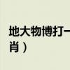 地大物博打一个生肖数字（地大物博打一个生肖）