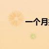 一个月打一字（半个月打一字）