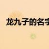 龙九子的名字拼音和图片（龙九子的名字）