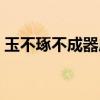 玉不琢不成器成语故事（玉不琢不成器故事）