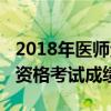 2018年医师资格证考试成绩查询（2014医师资格考试成绩查询）