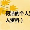 何洁的个人资料及简介 身高体重（何洁的个人资料）