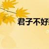 君子不好惹免费阅读（君子不好惹）