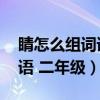 睛怎么组词语 二年级下册语文（睛怎么组词语 二年级）