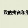 致的拼音和组词怎么写（致的拼音和组词）