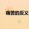 痛苦的反义词美好对吗（痛苦的反义词）