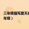 三年级描写夏天夜晚的一段话(我喜欢夏天的夜晚一段话三年级) 三年级描写夏天夜晚的一段话(我喜欢夏天的夜晚一段话三年级)