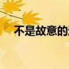 不是故意的这是什么歌（不是故意歌词）