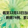 截至12月13日当前河南郑州最新疫情消息今天实时数据通报：新增74例、累计确诊5882例