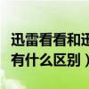 迅雷看看和迅雷的区别（迅雷影音和迅雷看看有什么区别）