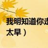 我明知道你走的太早电视剧（我明知道你走的太早）