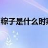 粽子是什么时期被正式定为端午节食品的特点