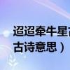 迢迢牵牛星古诗意思简单20字（迢迢牵牛星古诗意思）