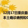12月17日重庆最新疫情消息今天实时数据通报：新增178例本土确诊病例和0例无症状感染者