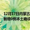12月17日内蒙古呼伦贝尔最新疫情消息今天实时数据通报：新增0例本土确诊病例和0例无症状感染者