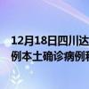 12月18日四川达州最新疫情消息今天实时数据通报：新增0例本土确诊病例和0例无症状感染者
