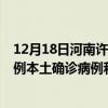 12月18日河南许昌最新疫情消息今天实时数据通报：新增0例本土确诊病例和0例无症状感染者