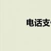 电话支付（关于电话支付介绍）