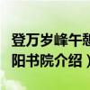 登万岁峰午憩嵩阳书院（关于登万岁峰午憩嵩阳书院介绍）