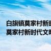 白旗镇莫家村新时代文明实践站志愿服务分队（关于白旗镇莫家村新时代文明实践站志愿服务分队介绍）