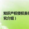 知识产权侵权责任理论研究(关于知识产权侵权责任理论研究介绍) 知识产权侵权责任理论研究(关于知识产权侵权责任理论研究介绍)