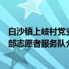 白沙镇上岐村党支部志愿者服务队（关于白沙镇上岐村党支部志愿者服务队介绍）