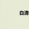 白清明（关于白清明介绍）