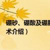 硼砂、硼酸及硼肥生产技术(关于硼砂、硼酸及硼肥生产技术介绍) 硼砂、硼酸及硼肥生产技术(关于硼砂、硼酸及硼肥生产技术介绍)