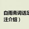 白雨斋词话足本校注（关于白雨斋词话足本校注介绍）