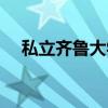 私立齐鲁大学（关于私立齐鲁大学介绍）