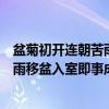 盆菊初开连朝苦雨移盆入室即事成诗（关于盆菊初开连朝苦雨移盆入室即事成诗介绍）