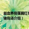 益血养骨莲藕红枣章鱼猪骨汤（关于益血养骨莲藕红枣章鱼猪骨汤介绍）
