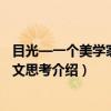目光—一个美学家的人文思考（关于目光—一个美学家的人文思考介绍）