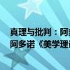 真理与批判：阿多诺《美学理论》研究（关于真理与批判：阿多诺《美学理论》研究介绍）