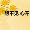 眼不见 心不烦（关于眼不见 心不烦介绍）